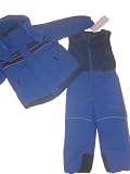 Boys Kids Columbia Snow Stripes Ski Set Jacket and Bibs, Bright Blue