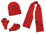 Kidorable Ladybug Mittens and Hat/scarf Set