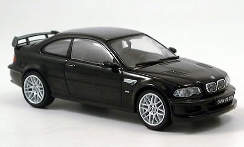 BMW M3 GTR (E46), schwarz, Modellauto,