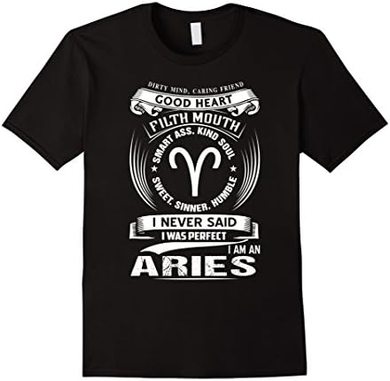 Men's Aries Zodiac Sign: Aries is Perfect Men Women T-shirt XL Black