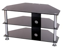 Levv TV700800BCH - Stand For Plasma Or LCD TV Up To 32'' - Black & Chrome Glass