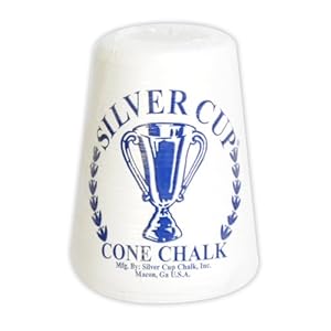 Hathaway Silver Cup Cone Talc Chalk, White