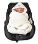 Babyschalendecke wei� mit Applikation von HEBA-Germany