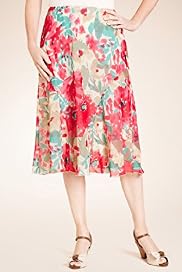 Classic Collection Floral & Leaf Print Skirt