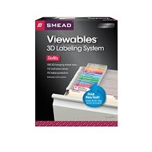 Smead Viewables & Arrange Labeling System Refill Bulk Pack for Hanging File Folders (64910)