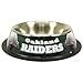 OAKLAND RAIDERS OFFICIAL LOGO STAINLESS STEEL PET DISH DOG BOWL