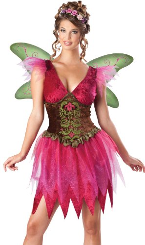 In Character Sexy Womens Pink Fairy Pixie Adult Halloween Costume