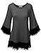 SJSP Long Sleeve Color Blocked Unbalance Hem Detail Loose Fit Tunic Top