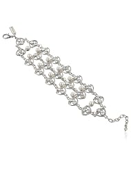 Nina Crystal Pearl Lacy Bracelet, 8"