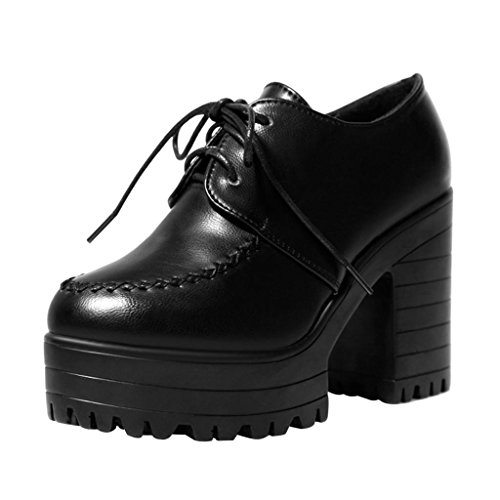 Hee Grand Women Lace Up Platform Ankle Boots Shoes