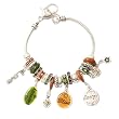 Green and Brown Inspiration Theme Designer Style Charm Bracelet Fashion Jewelry