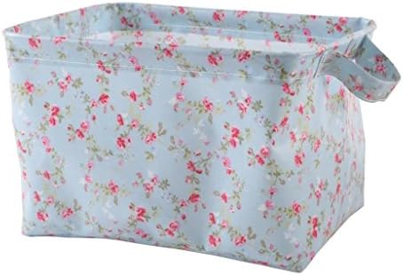 Payviva Coated Water Proof Storage Bin Cloth folding Box Organizer For Toys Books Cosmetic Clothes Collection Pink