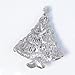 EVER FAITH Streamer Star Christmas Tree Brooch Pin Green w/Purple Austrian Crystal