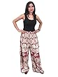 Womasn Harem Boho Long Trousers Elephants Print Straight Wide Leg Palazzo Pants