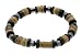 Surf Style Coco Wood Bead, Hematite & Cord Bracelet - A