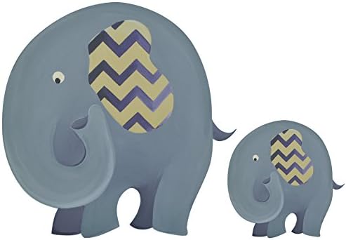 Wall Wear Decals WW-168 Mama and Baby Purple Elephant