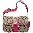 Coach Soho Signature Pocket Field Bag Tote 11862 Berry