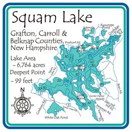 Squam Lake Floor Mat - Lake Gift - Lake House Decor - Belknap NH