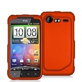 Orange Rubberized Snap-On Hard Skin Case Cover for HTC Droid Incredible 2 6 ....