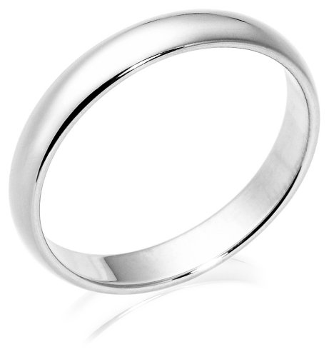 10k White Gold 4mm Traditional Men's Wedding Band