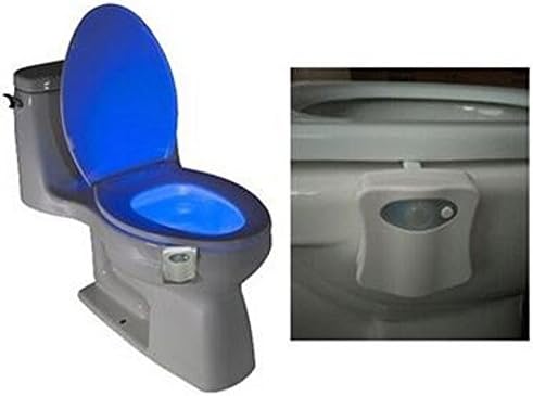 LED Toilet Night Light with Sensor, 8 inter-changing colors