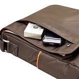 MSI VR220-012US-LST 12.1-Inch Laptop Vertical Multi Pocket Messenger Bag – Chocolate Brown