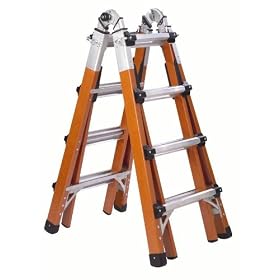 Tricam FL-17 Gorilla Ladders 17-Foot Fiberglass Multiposition Ladder, ANSI Type IA, 300-Pound Capacity