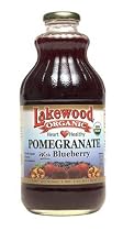 Lakewood Organic Heart Healthy Pomegranate with Blueberry Juice, 32-Ounce Bottles (Pack of 6)