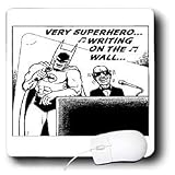 Londons Times Funny Music Cartoons - Batman And Stevie Wonder Duet, Very Superhero - Mouse Pads