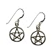 Pentagram Sterling Earrings with French Hook