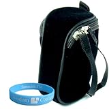 Black Suede Carrier Camcorder Case for Samsung HD Camcorder like SMX-C20 F4 ....