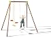 Outdoor Garden Swing Set With Glider - 3 Child Friendly Garden Toys - Play Together