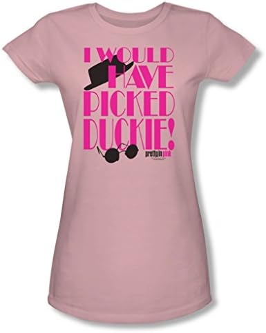 Pretty In Pink - Juniors Picked Duckie Sheer T-Shirt, X-Large, Pink