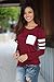 WILLTOO 2015 Womens Long Sleeve Round Neck Splice Shirt Blouse Tops (US Size:4, Red)