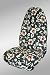 CUSTOM Jeep Compass Seat Covers - FRONT FULL SET: Low Back Buckets w/ Passenger Fold Flat Seat and Adjustable Headrests (2007-2009) - Hawaiian New Floral Gray - Made in the USA