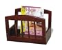 Contemporary Style Cherry Finish Wood Magazine Rack
