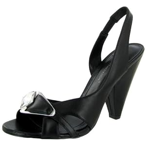 Buy BCBGeneration BCBG Bellow Ladies High Heel Leather Dress Shoe Slingback Jewel Sandal Black