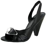 BCBGeneration BCBG Bellow Womens High Heel Leather Dress Shoe Slingback Jewel Sandal Black