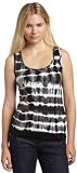 Calvin Klein Women's Tie Dye Compression Tank,Black/White Tie Dye,Small/Medium