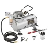Central Pneumatic Professional Mini Oilless Air Brush with 1/5 HP , 58 PSI Compressor and Airbrush Kit