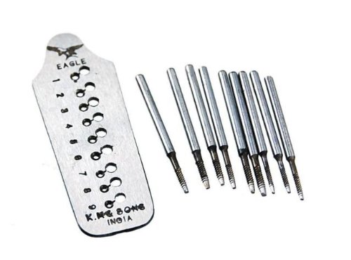Jeweler's - Watchmaker's 10-Piece Micro Tap and Die Set - 1.1mm to 2.0mm