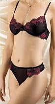 DORINA fashion - B&uuml;gel BH, black-red