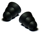 StoreONE Black Triple Flange (Medium) Replacement Silicone Sleeves Ear Tips for Shure, Westone, Earosonics IEM Earphones (6 Pack)