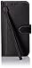 ACEABOVE Galaxy S6 Book Cover Case Leather Wallet cover with Hand Strap with STAND Flip Cover (Black)