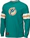 Reebok Miami Dolphins Logo Long Sleeve Embroidered Throwback Shirt (M=40)