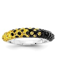 Sterling Silver Swarovski Elements Iowa City Spirit Domed Ring