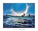 Croci TROPIC MOON Outrigger SURF Ocean ART Print CANOE