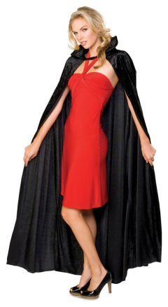 Long Crushed Velvet Cape Use for Christmas Caroling, New Years, Witch Costumes, Ghouls, Vampire Capes, Countesses, Renaissance, Medieval and More!
