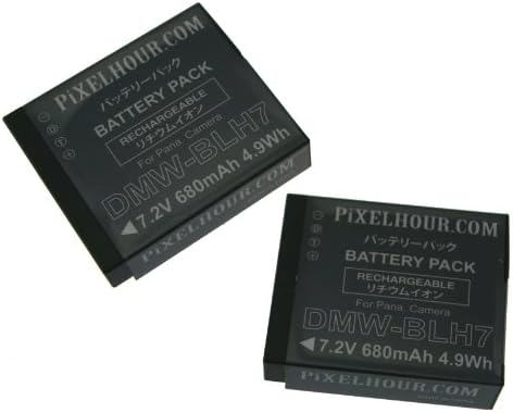 2x battery for Panasonic DMW-BLH7PP, DMW-BLH7E and LUMIX DMC-GM1KS, DMC-GM1 680mAh PiXELHOUR
