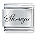 Name Shreya Laser Italian Charm Bracelet